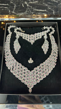 Set de zirconas plateado y rosado