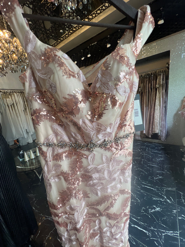 Twilight Charisma: Purple & Silver Off-Shoulder Mermaid Dress with Sequined Floral Appliques
