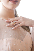 Salmon Blush Splendor: Long-Sleeved A-Style Dress