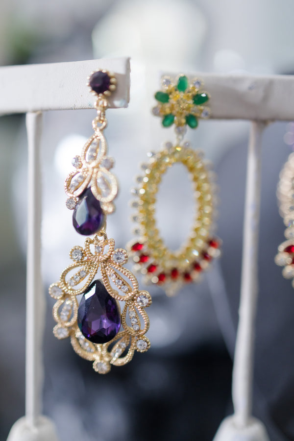 Aretes Royal Gold Crystal