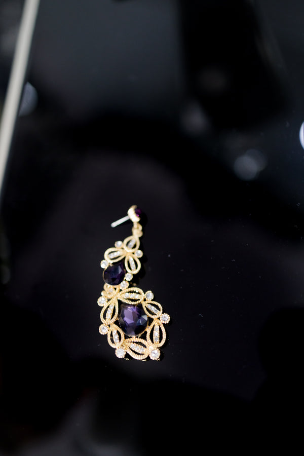 Aretes Royal Gold Crystal