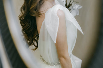 Lime White Sparkle Cascade: White Lime Long Dress with Glitter & Cascading Ruffles