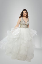 Whimsical Wonder: White Ruffle Dress with Multi-layered Cascading Design