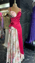 Splashy gold and red dress