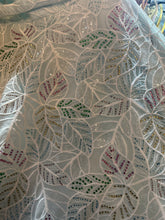 Dazzle Blossoms: Off-Shoulder V-Neck Princess Dress with Multicolored Leaf-like Gems