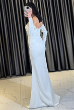 Strapless Pedrería Perlas con Mangas Off Shoulder
