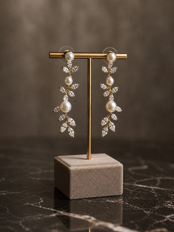Arito Hojas Diamantes con Perlas