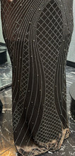 Earthy metallic V-neck dress