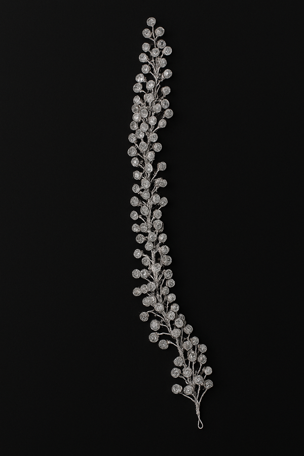 Tocado Largo Flexible de Cristales