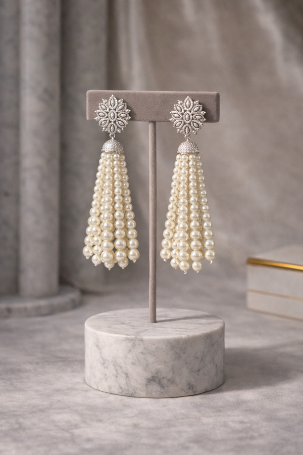 Pearled Waterfall Earrings