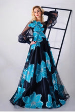 Enchanting Azure Blossoms: with Bold Turquoise Flower Embellishments