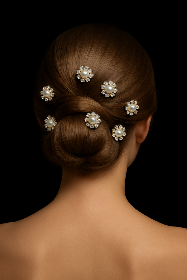 Alfileres de pelo en espiral plateado