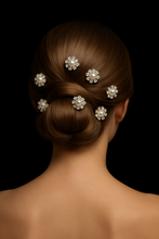 Alfileres de pelo en espiral plateado