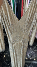 Khajula bejeweled nude and silver dress