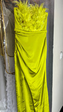 Ashley strapless feathered dress