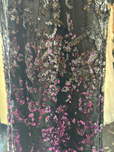 Midnight Sparkle: Black Halter Neck Dress with Iridescent Sequin Shimmer