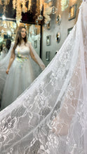 Lavender Blooms: A-Line White Lilac Dress with 3D Floral Embellishments