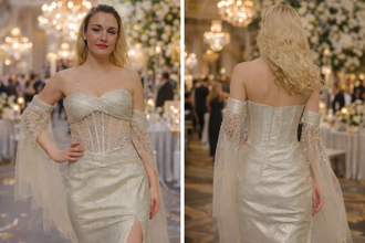 Golden Dream Jewel-Encrusted Mermaid dress