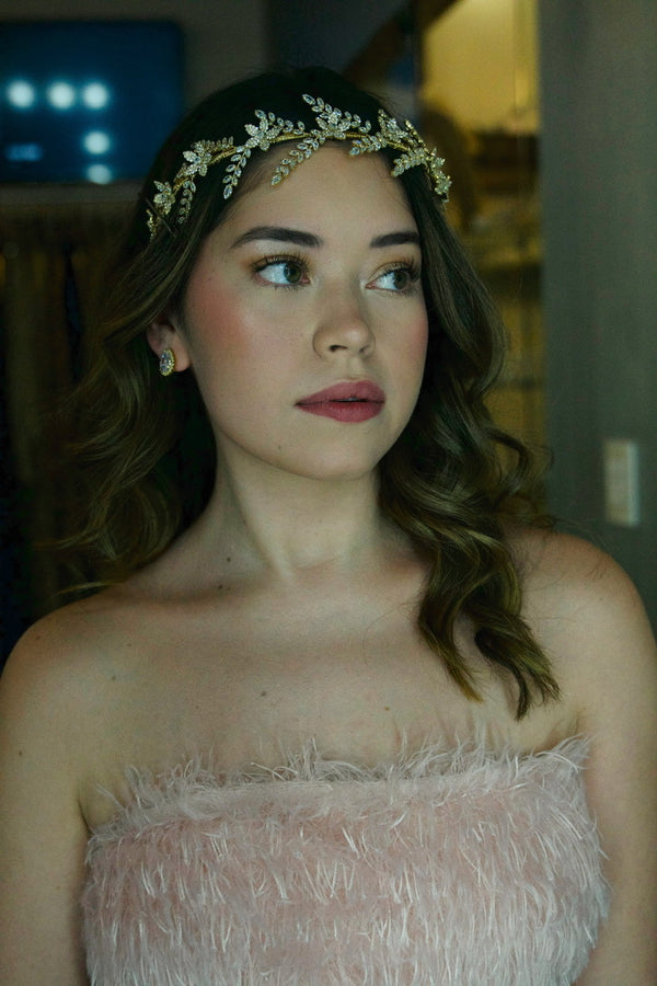 Diadema Hojas Doradas