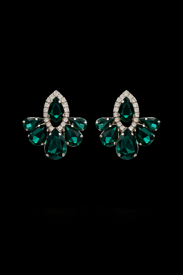 Aritos Verde Esmeralda