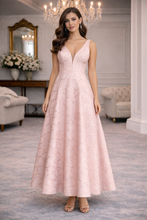 Cute elegant A-line pink dress