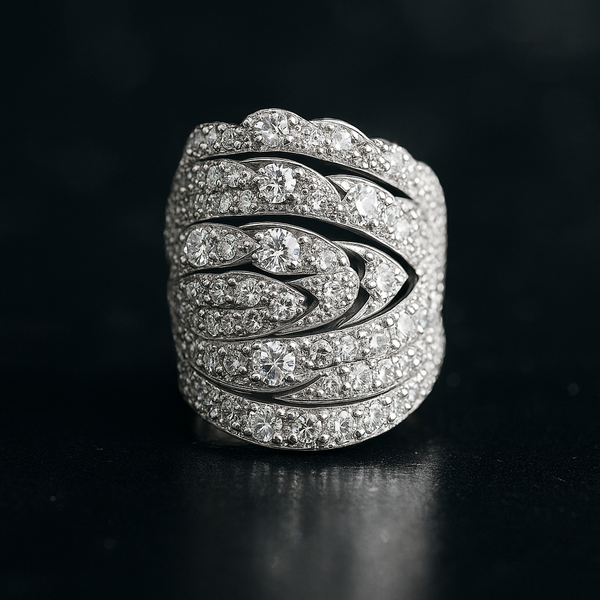 Anillo Plateado Grande