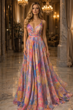 Fusya Splattered Paint Flowy Dress