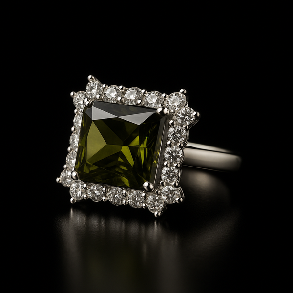 Anillo Plata con Piedra Turca Verde