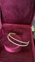 Diadema doble de zirconas/cristales fino