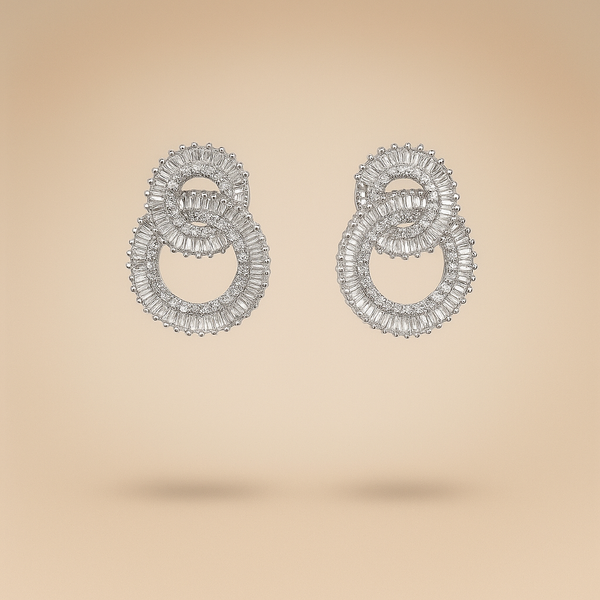 Aritos Plateados Redondos