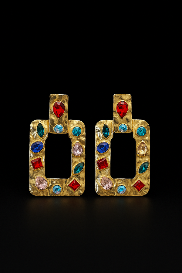 Aritos Rectangular Colorido