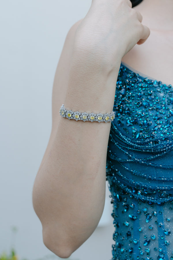 Pulsera Plateada con Varios Colores