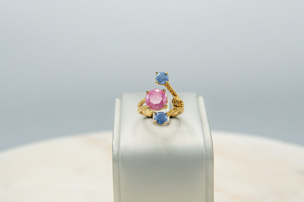 Anillo Rosado y Azul
