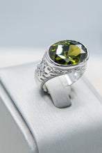 Anillo Verde Plateado