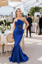 Saks Royal strapless satin dress
