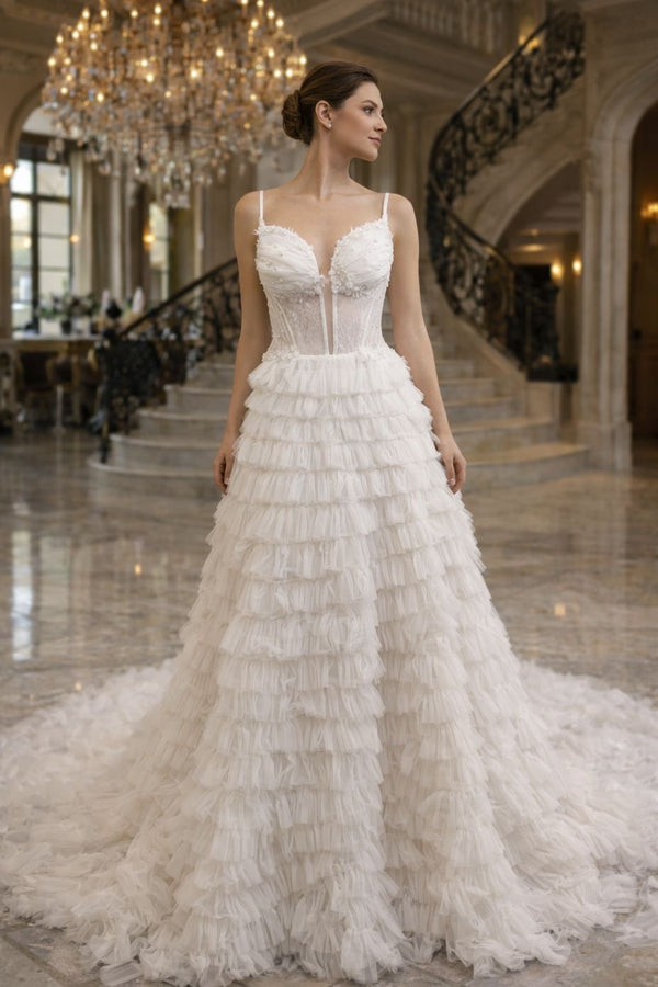 Andrina A-line ruffled dress