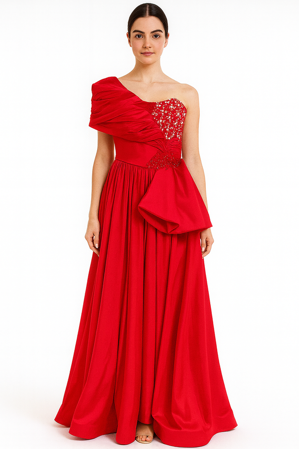 Amaze in Red A-line Dress