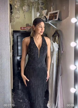 Siyah black beaded tight dress