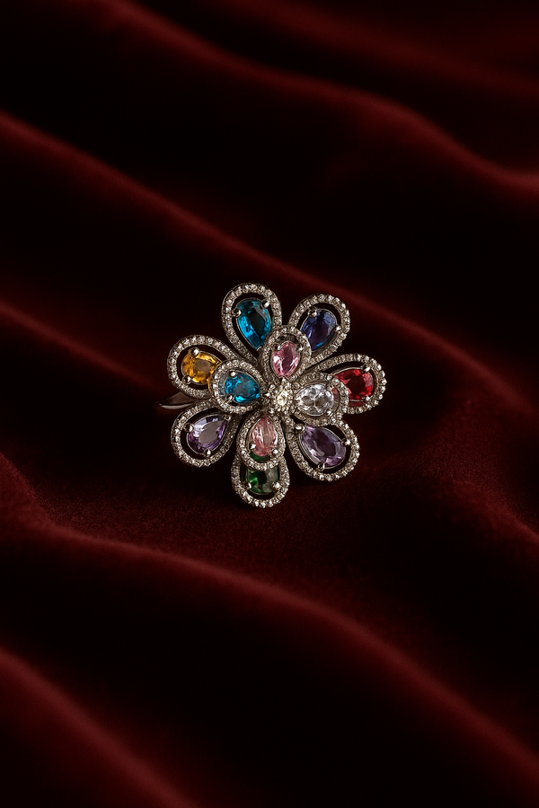 Anillo de Flor Multicolor