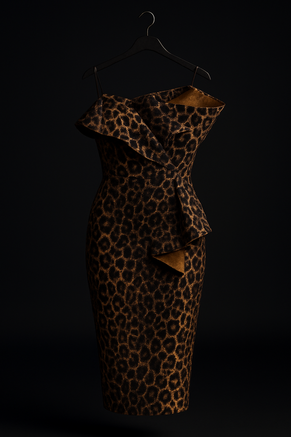Wild & Chic: Strapless Tiger Print Dress