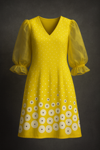 Playful Polka Dot Party Mini Yellow Dress