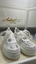 Tennis blanco estilo encaje (altura baja)
