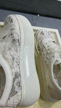 Tennis blanco estilo encaje (altura baja)