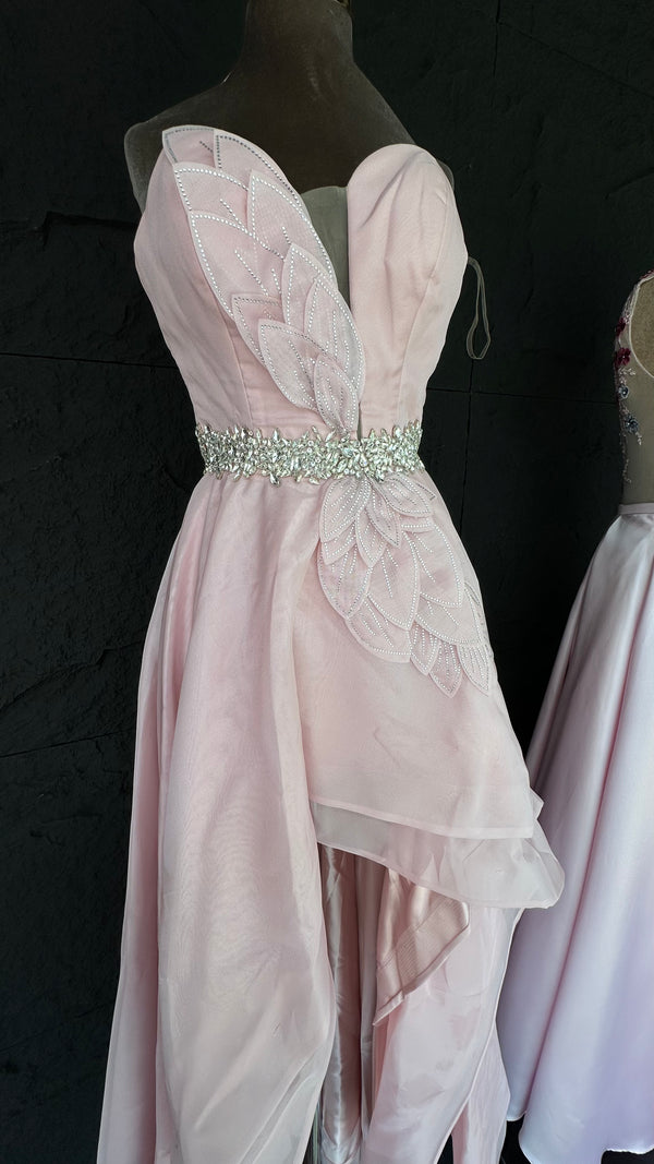 Pink Rose Dream High-Low dress
