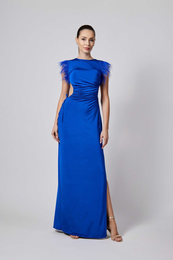 Saphire Seduction feathered dress