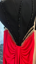 Crimson Majesty strapless dress