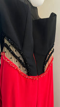 Crimson Majesty strapless dress
