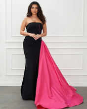 Showstopping Fuscia on Black dress