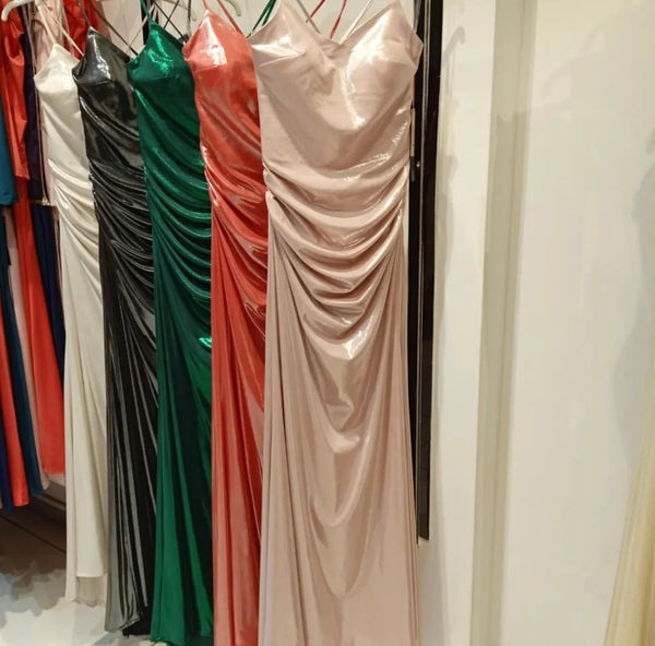 Metallic back corset cute dress