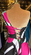 Tricolor polka dot A-line dress